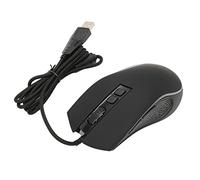 Semme Juegos con Retroiluminación RGB 4 dpi Diseño Ergonómico Sensor óptico con Cable USB 2.0 para PC Laptop Gamers Trabajo de Oficina (Black)