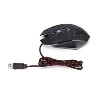 Semme Juegos RGB con Cable USB con Diseño Ergonómico, óptico de 3200 dpi para Computadoras, Diseño Liviano y Portátil (White) (Black)
