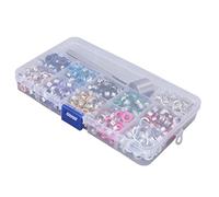 Semme Kit de Herramientas con Ojales de 10 Colores, Juego de Ojales de Plástico y Metal Resistente para Modificación de Ropa, Fácil Instalación para Bolsos, Zapatos y Manualidades (hierro, plástico)
