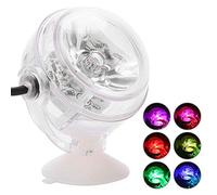 semme LED Acuario Foco de Luz, 180 grados Free giratorio resistente al agua Mini RGB Foco sumergible Acuario Lámpara para Acuario Brunnen pescado Estanque Depósito Agua Jardín