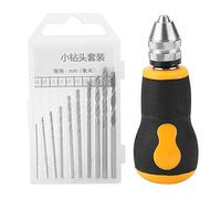 Semme Mini Taladro Manual, Juego De Herramientas Micro Mini Portátil, Taladro De Mano Pequeño Y 10 Puntas Twist Drill bits 0.8-3.0Mm