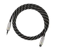 Semme para Enchufar Cable Digital de Fibra óptica de 3,5 Mm con Conector Chapado en Oro - SPDIF de 0,5 M para Amplificador de TV DVD y Más (1 m/3, pies)