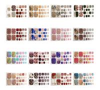 Semme Pegatinas para Uñas de los Pies, Pegatinas Completas para Esmalte, para Decoración de Uñas para Mujeres y Niñas, Decoraciones Artísticas, Autoadhesivas de Alta (SemmePr0gdv-10299869)