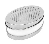 Semme Rallador de Queso de Acero Inoxidable con Contenedor de Almacenamiento, Rejilla Lateral para Jengibre, Rábano y Alimentos Portátiles Más Compactos para Uso Doméstico y Exterior (WHITE)