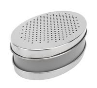 Semme Rallador de Queso de Acero Inoxidable con Contenedor de Almacenamiento, Rejilla Lateral para Jengibre, Rábano y Alimentos Portátiles Más Compactos para Uso Doméstico y Exterior (GREY)