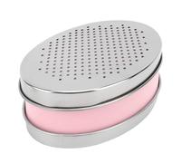 Semme Rallador de Queso de Acero Inoxidable con Contenedor de Almacenamiento, Rejilla Lateral para Jengibre, Rábano y Alimentos Portátiles Más Compactos para Uso Doméstico y Exterior (PINK)