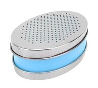 Semme Rallador de Queso de Acero Inoxidable con Contenedor de Almacenamiento, Rejilla Lateral para Jengibre, Rábano y Alimentos Portátiles Más Compactos para Uso Doméstico y Exterior (BLUE)