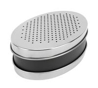 Semme Rallador de Queso de Acero Inoxidable con Contenedor de Almacenamiento, Rejilla Lateral para Jengibre, Rábano y Alimentos Portátiles Más Compactos para Uso Doméstico y Exterior (BLACK)