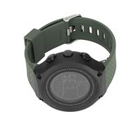 Semme Reloj Deportivo Digital con Pantalla LCD Retroiluminada para Hombres: Multifuncional para Correr, Andar en Bicicleta y Uso Diario (Cabeza de Reloj Negra y Correa Verde Militar.) (Cabeza