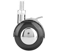 Semme Ruedas Giratorias de 2 Pulgadas, Rotación de 360 ° con Freno, Ruedas de Goma de Aleación de Zinc para Muebles, Juego de 4 Piezas, Soporta 30 Kg por Piso de Rueda