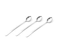 Semme Semme Cuchara con de Acero Inoxidable de 3 Uds para Mezclar Bebidas y Helados, para Uso Doméstico, de Bar y de Fiesta (cabeza redonda) (Punta puntiaguda: 5,4 X 4, X 2,6 cm / 2,1 1,7)