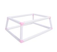 Semme Semme Soporte para Marco de Bordado con Clamp/Holder de Doble Capa | Aro de Puntada Manual para Costura, Pintura de Telas y Manualidades (PINK) (PINK)