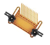 Semme Tablero de Plumas para Carpintería para Sierras de Mesa y enrutadores: Tablero de Plumas de Plástico de con Bisel único para un Rendimiento Mejorado (Pluma Cuadrado Tipo B Amarillo)