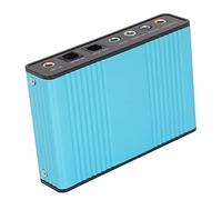 Semme Tarjeta de Sonido USB de 5 Canales con Frecuencia de Muestreo de 48 KHz para Fácil Reproducción y Grabación, Compatible con PC y Computadora Portátil (Blue)