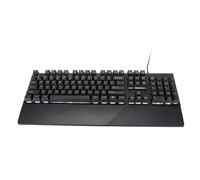 Semme Teclado Mecánico con Cable RGB con Reposamuñecas, 104 Teclas, Caracteres Claros, Diseño Ergonómico para Juegos y Uso en Oficina (GK60 chavetero Negro)