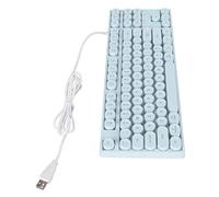 Semme Teclado para Juegos USB 87 Teclas Teclado Mecánico Ergonómico con Cable con Retroiluminación Colorida para PC de Escritorio y Portátil (Blue)
