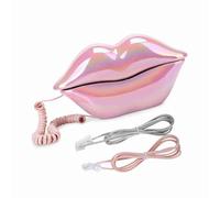 Semme Teléfono de Labios Divertido Galvanoplastia WX-3016 con Función de Almacenamiento de Números - Teléfono Decorativo único para el Hogar y la Oficina - Material ABS y de Moda
