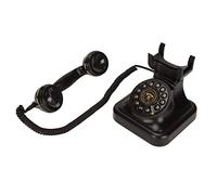 Semme Teléfono Fijo Vintage - Teléfono Retro con Cable y Micrófono Grande HD Cómodo Diseño de Disco Ideal para Decoración