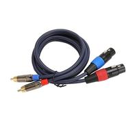 Semme XLR a Cable Conectores Profesionales Chapados en Oro de 24 Quilates 2 XLR Hembra a 2 Macho Cable de Sonido HiFi para Mezcladores de Receptores AV de Cine en Casa 1 M / 3,3 Pies (2m)