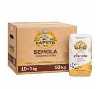 Semola Caputo Di Grano Duro, Semola Rimacinata, de trigo duro, harina ideal para pasta fresca y pan de trigo duro, Harina Italiana, Contiene 10 unidades de 1 Kg