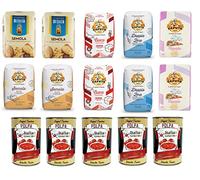 Semola di Grano Duro De Cecco Caputo 10 x 1 kg e Italian Gourmet Polpa di pomodoro, pasta de tomate finamente picada, 5 x 400 g