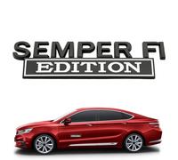 Semper Fi Edition Metal Car Badge Emblem, Waterproof Universal 3D Car Sticker Decal, Styling Exterior Accessories For SUV Truck Van Hood Door Side Rear Roof Steering Wheel