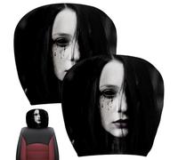 Sempidka 2pcs Ghost Face Headrest Covers, Stretchy Seat Headrest Protector