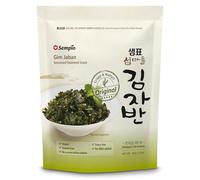 Aperitivo de Algas Crujientes Sempio (Original, 50g) - Condimento Sabroso de Algas Crujientes, Gim Jaban Aperitivo Coreano Saludable Vegano, Sin Conservantes, Sin Lácteos