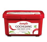 Sempio Gochujang (1kg) - Pasta de Chile Coreano, Dulce, Sabrosa y Picante. Salsa de Pimiento Rojo para Tteokbokki, Comida Coreana. Vegana