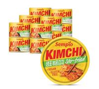 Sempio Kimchi en Lata (Salteado, 160g x 12) - Auténtico Kimchi Coreano de Col Napa en Lata. Vegano, No Transgénico