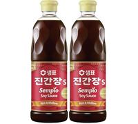 SEMPIO Salsa de soja JIN S, Sempio, oscura - 1 x 860ml (Paquete de 2)