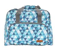 SEMPLIX Bolsa para máquina de coser Diamond, 45 x 34 x 24 cm, estable transporte y almacenamiento para modelos de máquinas de coser estándar, verde petróleo/azul turquesa, moderno