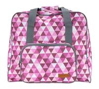 SEMPLIX Bolsa para overlock/Coverlock, diseño de diamantes, grande, estable, para transporte/almacenamiento de todas las máquinas comunes, 44 x 38 x 33 cm, Baya/Rosa, 44x38x33 cm, moderno