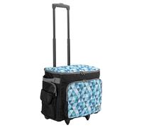 SEMPLIX Carro para máquina de coser, 50 x 43 x 32 cm, para todo tipo de máquinas de coser domésticas, maletín para máquinas de coser para un transporte cómodo y un almacenamiento seguro, verde