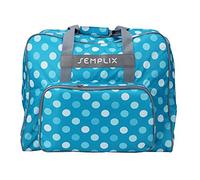 SEMPLIX Máquina de Coser Funda XL Polka Dots 52 x 42 x 27 cm, Grandes y Bolsa Transporte en Muchos Colores Frescos, Estable para Grandes Máquina de Coser Modelos.