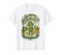 Sempre Basilico Italian Basil Pesto Pasta Cocinar Camiseta gráfica económica, Hombre, Blanco, S