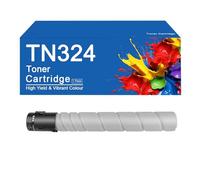 SEMTGJ Cartucho de tóner a Color TN324 de Alto Rendimiento, Repuesto para impresoras Konica Minolta bizhub C258, 308 y 368; impresión nítida.,TN324-Black