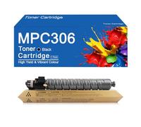 SEMTGJ Cartucho de tóner Compatible MP C306 para impresoras Ricoh MP C306, C307, C307SP, C307SPF, C406, C407, C407SP (impresión de Alta definición).,MPC306 -Black