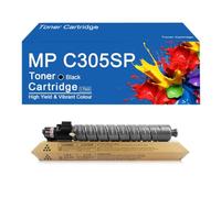 SEMTGJ Cartucho de tóner MP C305SP de Alto Rendimiento, Repuesto para impresoras Ricoh Aficio MPC305SP y MPC305SPF, impresión de Alta definición.,C305SP-Black
