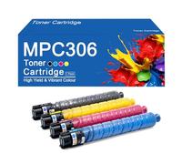 SEMTGJ Cartucho de tóner MP C306 de Alto Rendimiento para impresoras Ricoh MP C306 C307 C307SP C307SPF C406 C407 C407SP. Fácil de Instalar y Usar.,MPC306 -4Color