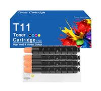 SEMTGJ Cartucho de tóner T11 de 4 Colores, impresión nítida | Impresoras de repuesto para Canon imagePRESS V1000,T11-4Color