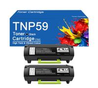 SEMTGJ Cartucho de tóner TNP59 TNP-59 AAE2050, impresión nítida | Repuesto para la impresora Konica Minolta bizhub 4422P 3602, alto rendimiento (25.000 páginas).,TNP59-2Set