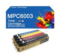 SEMTGJ Cartuchos de tóner compatibles MPC6003 con Chip de Repuesto para impresoras Ricoh MP C3003, C3503, C4503, C5503 y C6003. Fáciles de Instalar y Usar.,MPC6003-4Color