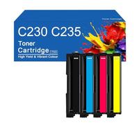 SEMTGJ Cartuchos de tóner de Alta Capacidad C230/C235 compatibles con 006R04391/92/93/94 para Impresora Xerox C230 C235 (sin Chip),C230-4Color