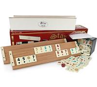 SEMUS Original Star Rummy/Okey Gold de madera y plástico con piedras de melamina Okey Takimi (claro)