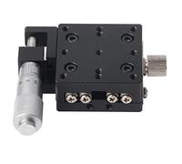 SEMX40 - Etapas lineales AS X, etapa lineal de precisión de rodillo cruzado manual con ajuste fino micrométrico, mesa de aleación de aluminio de 40x40 mm para medición óptica,