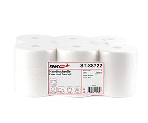 semy Top - St de 88722 Toalla rollo, 2 capas, 21 cm, alto color blanco (6 unidades)