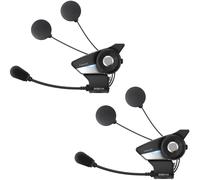 Sena 20S Evo HD Bluetooth Paquete doble del sistema de comunicación, negro, Talla única