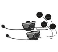Sena 60S Sistema de Comunicación para Motocicletas Intercomunicador Mesh 3.0, Wave y Bluetooth, Impermeable IPX7, Batería de 24 Horas, Alcance de 2 km, Sonido Harman Kardon para Cascos, Paquete Doble