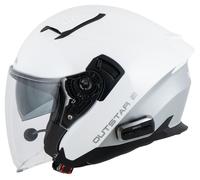 Sena Outstar 2 Casco a reacción, blanco, tamaño M para Hombres